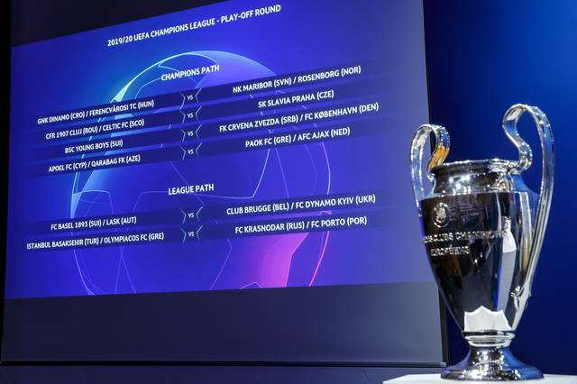 足球欧冠联赛资格赛附加赛抽签仪式