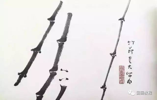 【国画教程】竹子的写意画法教程,分分钟学会!
