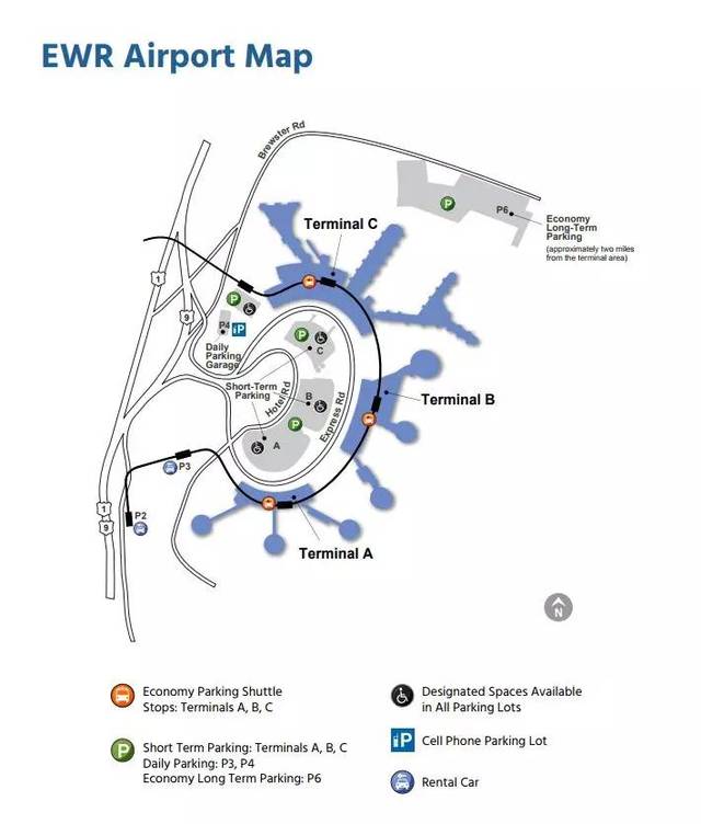 纽瓦克机场地图