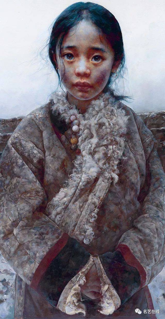 艾轩油画作品放大欣赏,忧郁乡土写实风格,特别有感染力!