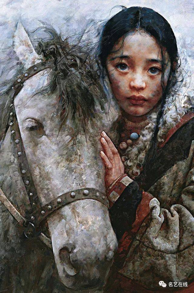 艾轩油画作品放大欣赏,忧郁乡土写实风格,特别有感染力!
