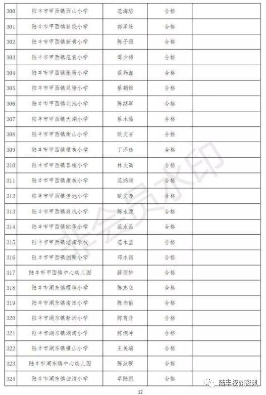 陆丰各中小学校长,考核结果.