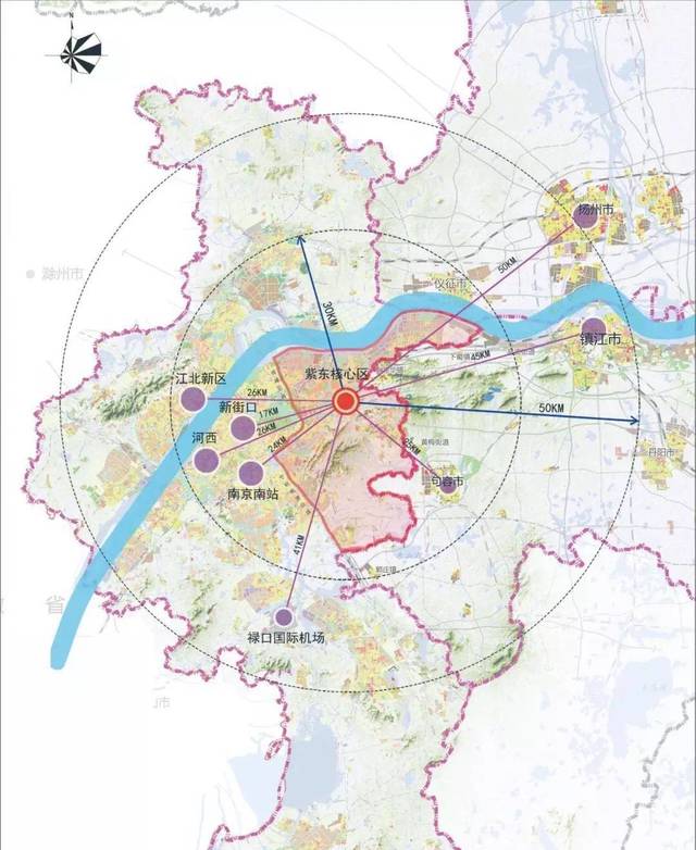 2,中部都市圈中最易被开发的区域 就在去年底,南京颁布了2035年的总体