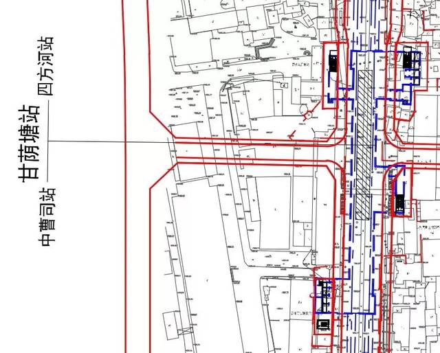 区域内3个站点 甘荫塘站 甘荫塘站位于花溪大道与干平路北侧,属于