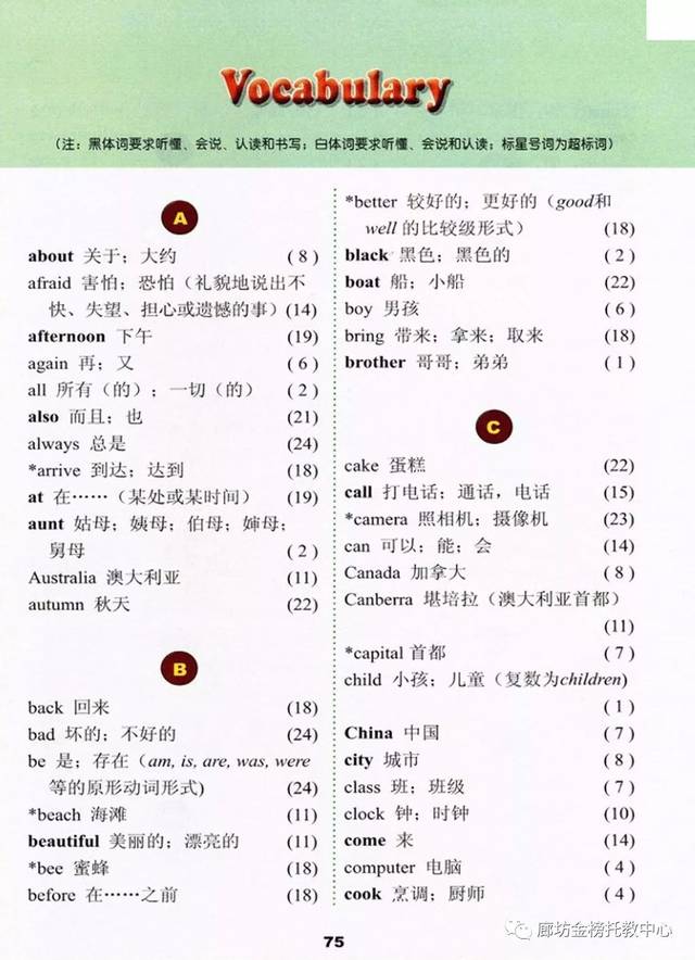 小学英语冀教版五年级上册电子课本