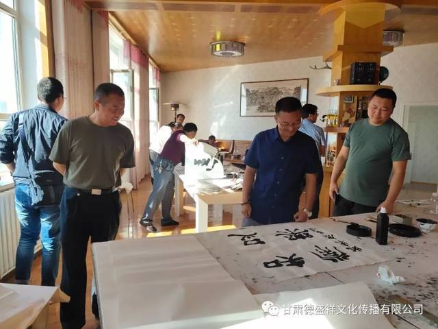 "庆祝建国70周年"长庆油田,甘肃镇原,青海海东"书法邀请展海东展举行