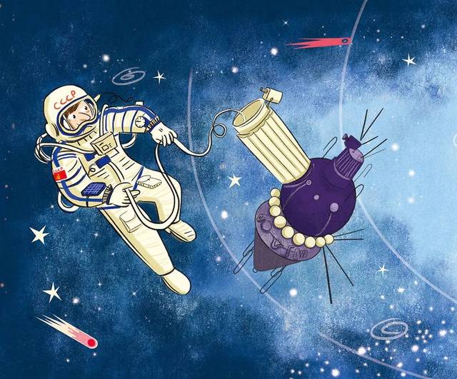 苏联和美国先后让小动物乘坐宇宙飞船,飞向太空.