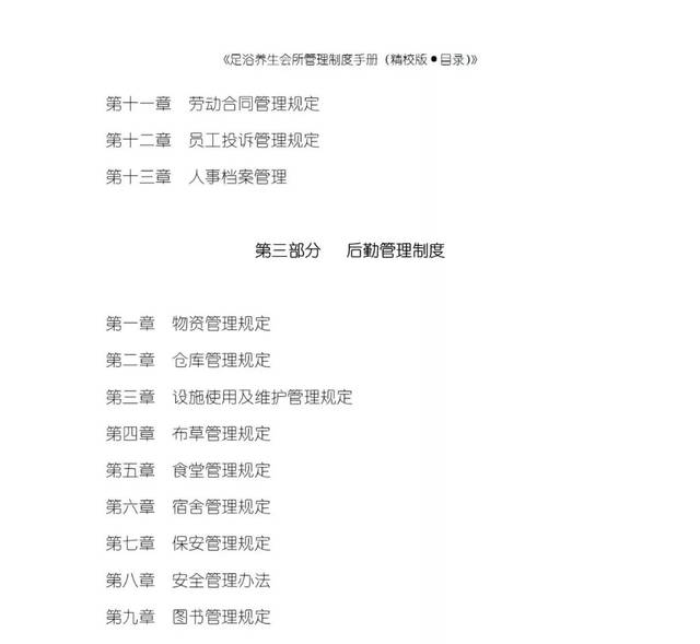 《足浴养生会所管理制度手册》免费送!