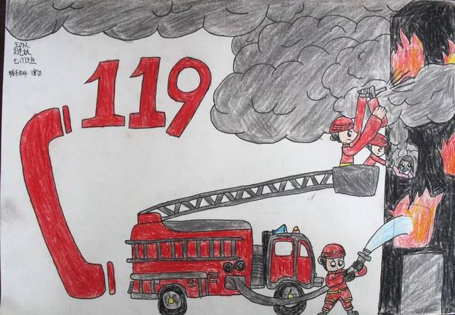 中小学生消防安全绘画作品评选