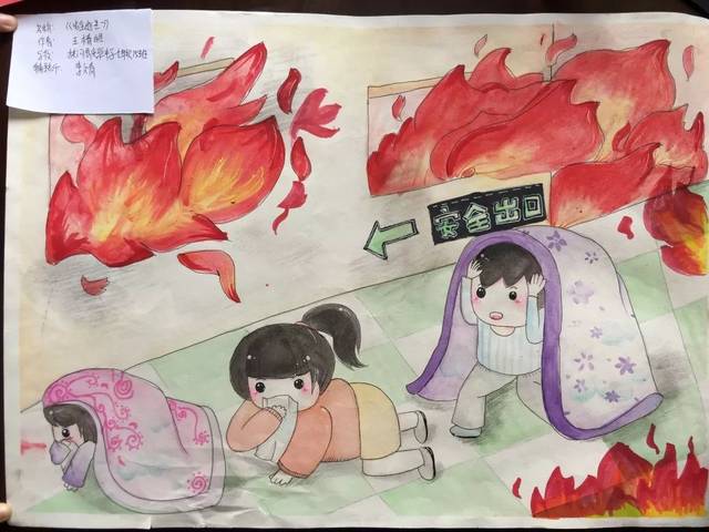 中小学生消防安全绘画作品评选