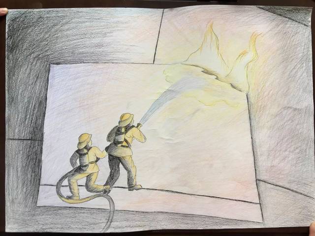 中小学生消防安全绘画作品评选