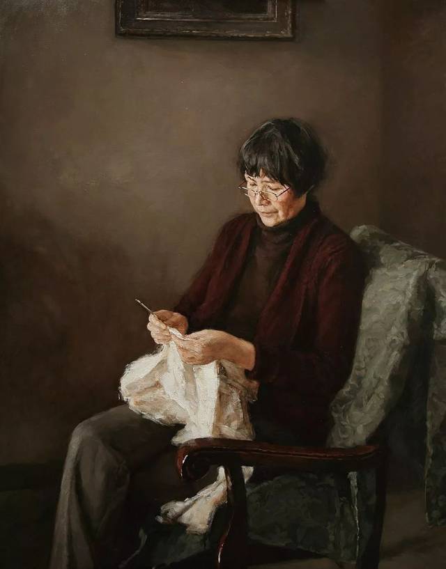 张晓鹏《我的父亲母亲》146x116cm,2017年