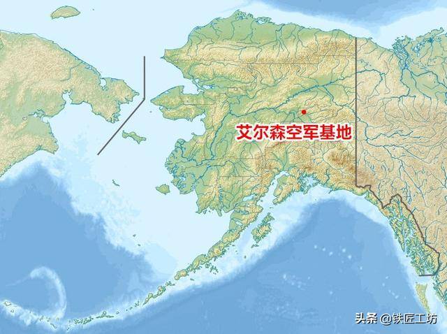 艾尔森空军基地的位置,最初防御这里侦察机和轰炸机成分高一些