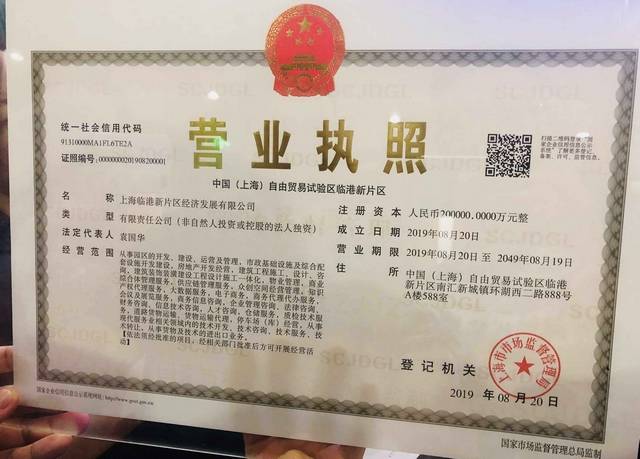 新片区001号营业执照