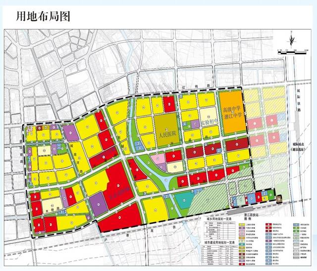 【热点】潜江高铁片区最新规划公示:新建医院和中学各