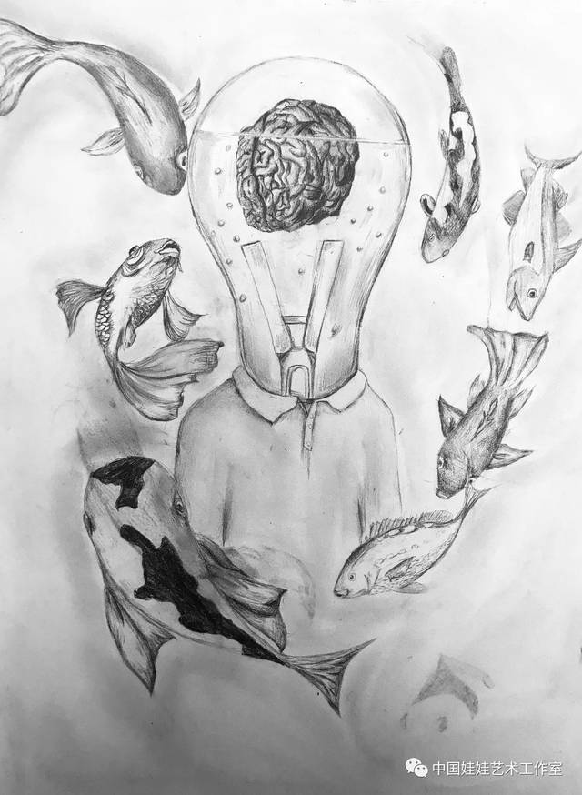 设计素描作品欣赏||这场