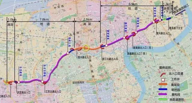 作为申城"三纵三横"骨架性主干路网的重要"一横",北横通道工程自2014