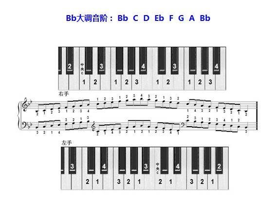 干货 ▏钢琴十二个大调左右手指法图