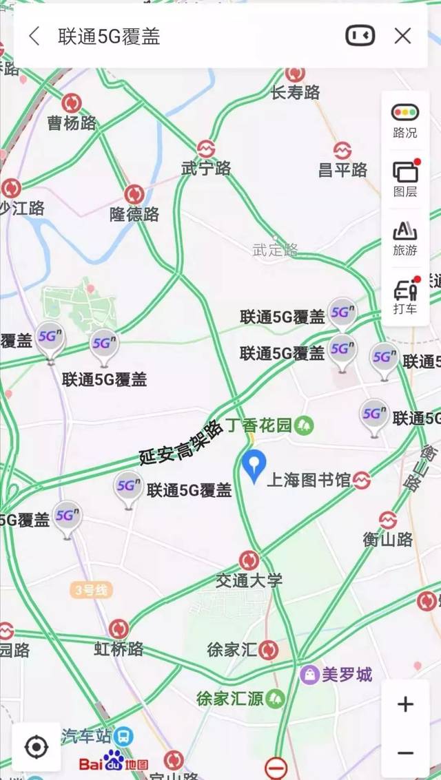 方法二 通过 百度地图搜索" 联通5g覆盖".