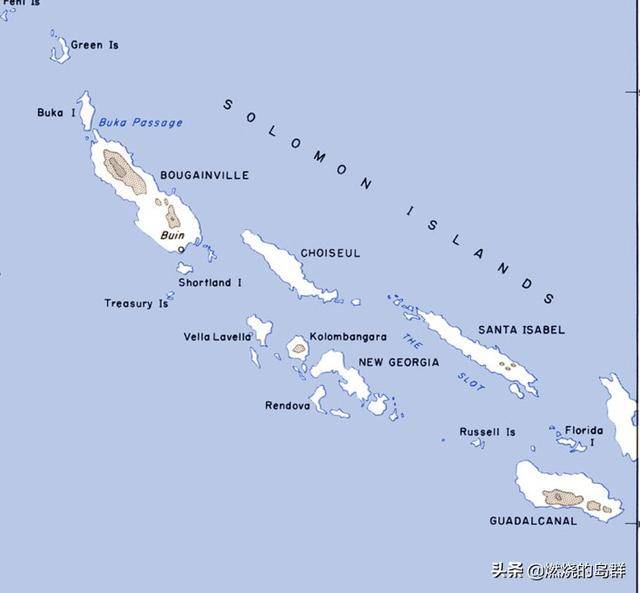 图8. 所罗门群岛,肖特兰岛是位于中部偏西北的小岛