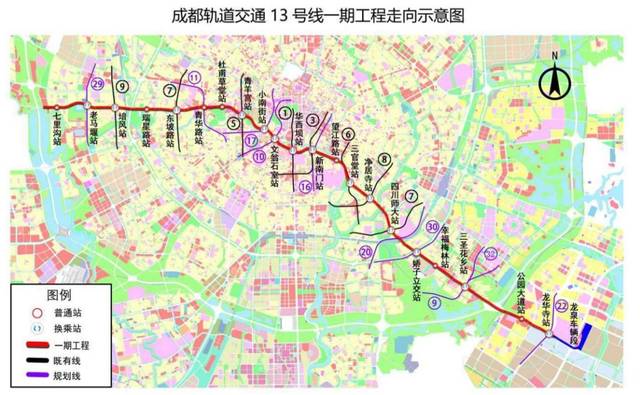 成都新增地铁高清线路图来了,看看有没有经过你家的?