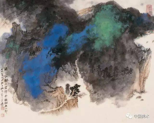 张大千的泼墨泼彩山水是把中国画降低到水彩画的地位?