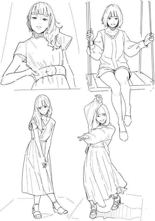 动漫衣服褶皱怎么画?各种衣服褶皱的详细画法!