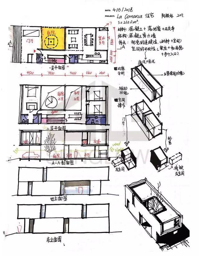 案例抄绘02 阿根廷la comarca独立住宅