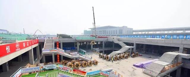 【话洛阳】龙门站综合交通枢纽北广场地下工程已开始装修