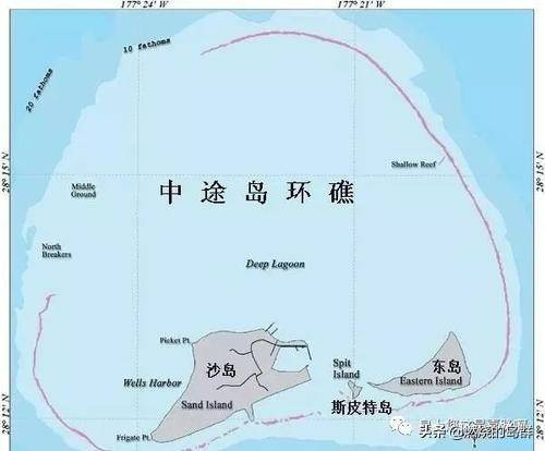 图10. 中途岛海战中,一木支队的任务是攻占其中的东岛
