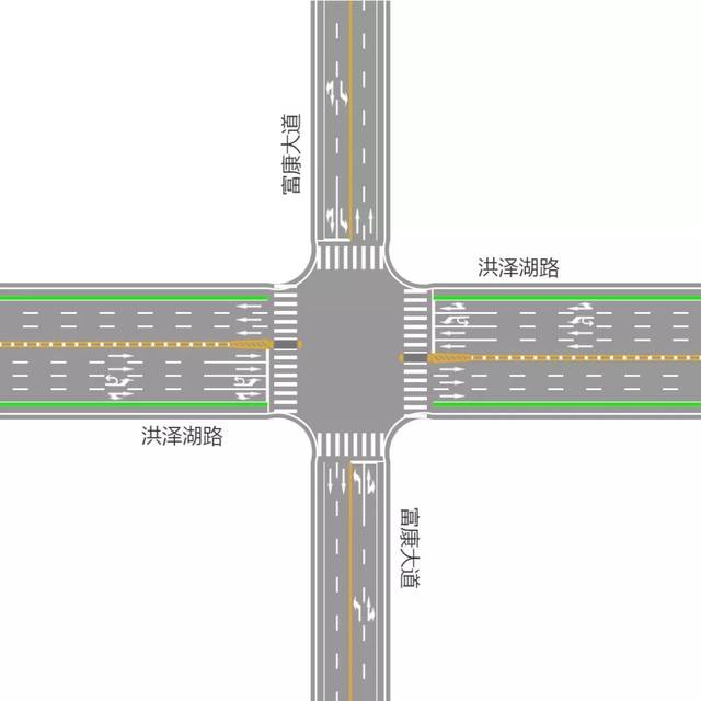 (点击以上路口图片可查看大图) (二)左转车道"中置"调整后,车辆如何