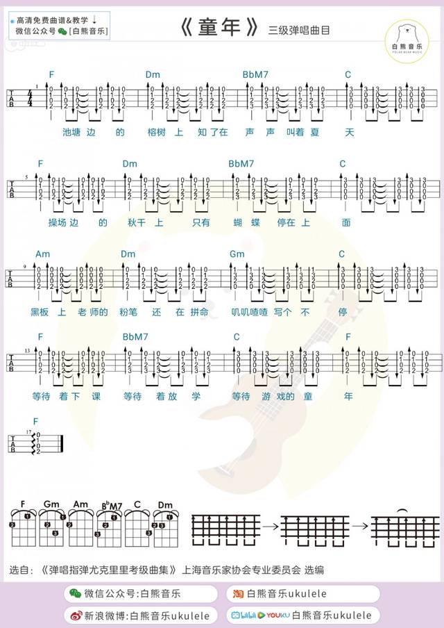 尤克里里考级3级来了!开始有点难度啦~你能通