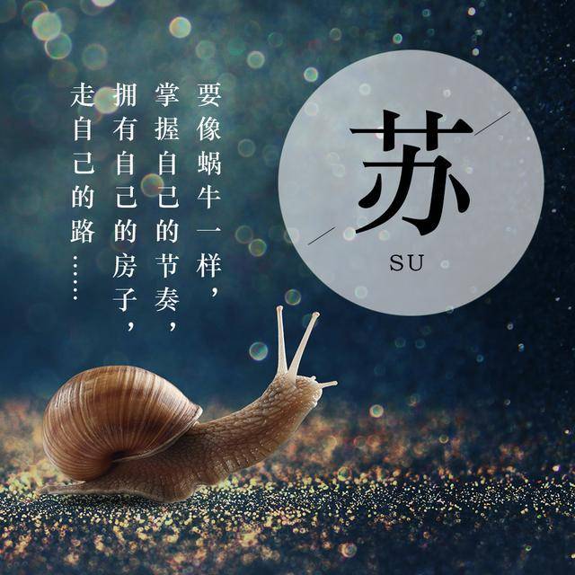 你该换微信头像了,16张蜗牛励志姓氏头像,一步一个脚印走向成功