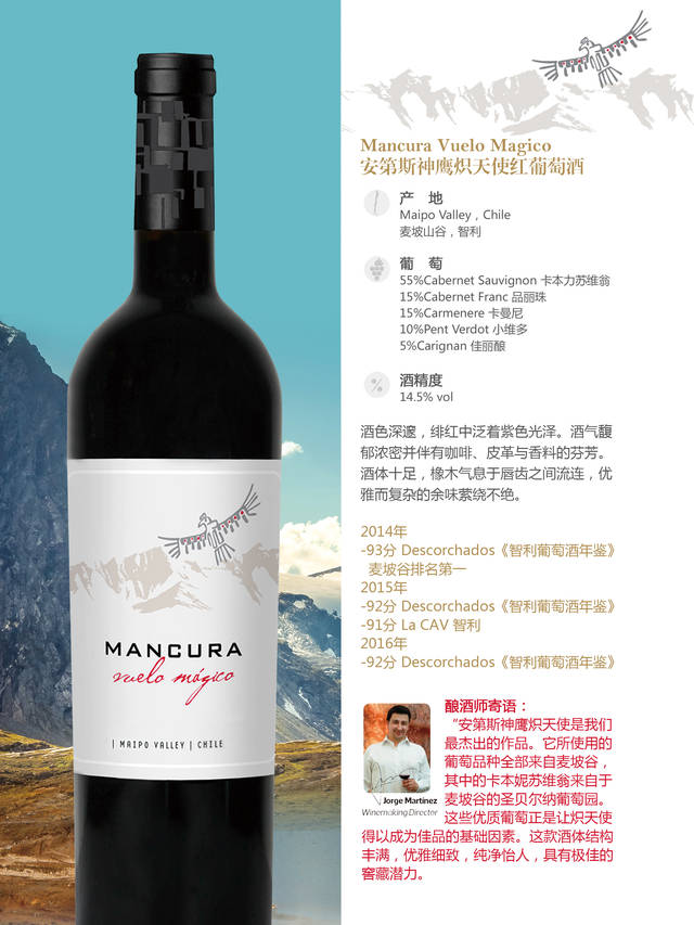 智利知名酒庄——安第斯神鹰(mancura)