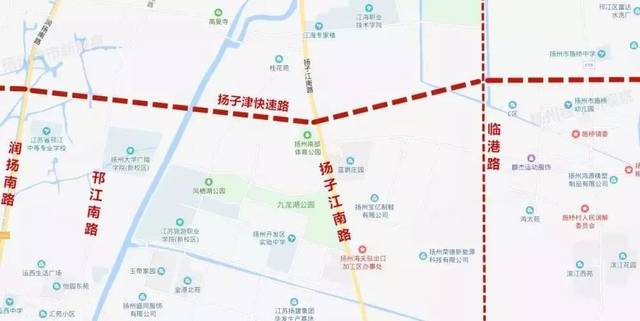 5,扬子津快速路:目前扬子津大桥西侧的引桥部分已经完工,大桥东侧也