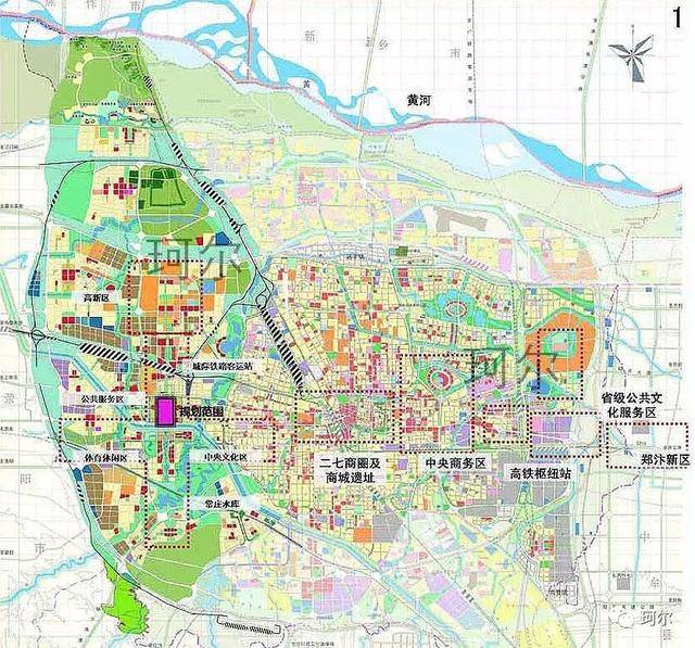 郑州西翼常西湖新区位置示意图 目前西翼奥体中心完美收官,运动会