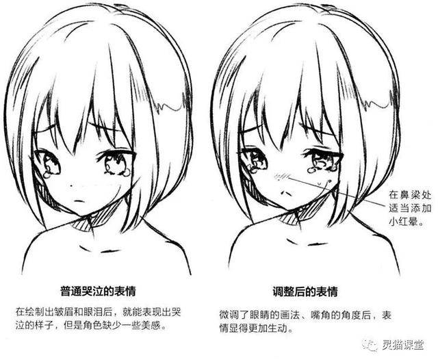 检查刘海是否影响了眉毛,因为眉毛对表情的表现非常重要,所以当刘海