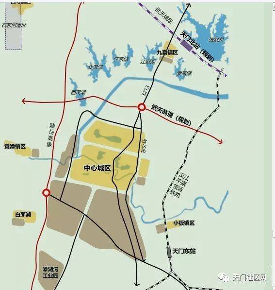 最后关于武天高速在城区的走向问题 目前虽然规划在城北 但受沿江高铁