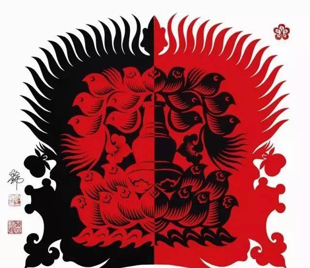 山西郭梅花系列剪纸《五台白塔》