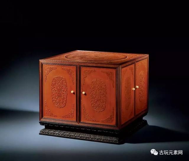 清乾隆竹贴黄开光西番莲云龙纹多宝格方匣