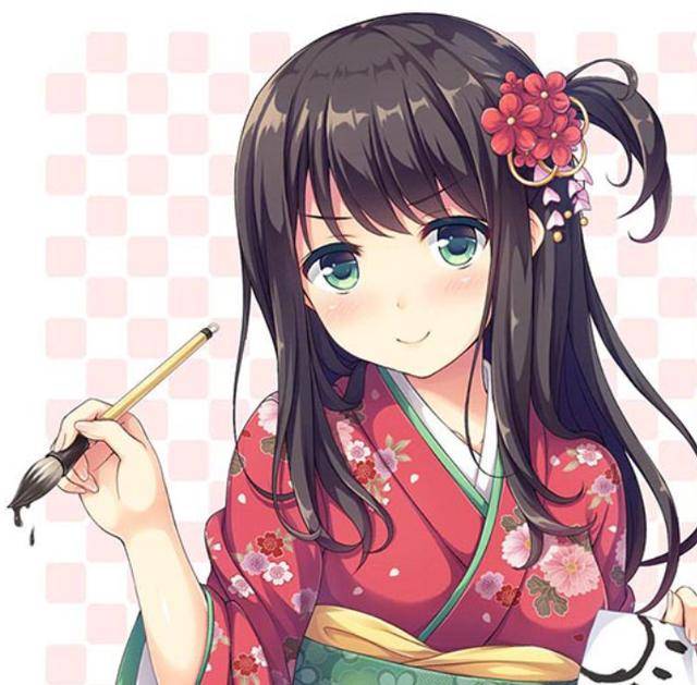 原创动漫美图欣赏:炫酷华丽的女生头像,千姿百态的和风姑娘!