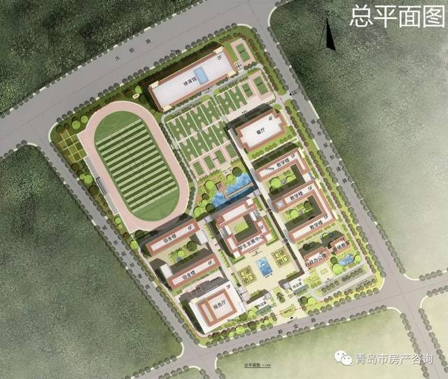 刚刚青岛五十八中高新校区设计方案出炉招生范围