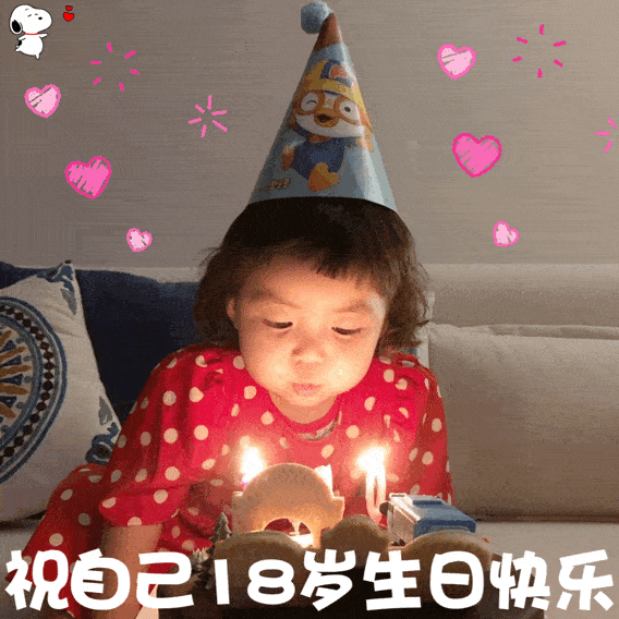 罗熙生日表情包动图合集|祝自己18岁生日快乐