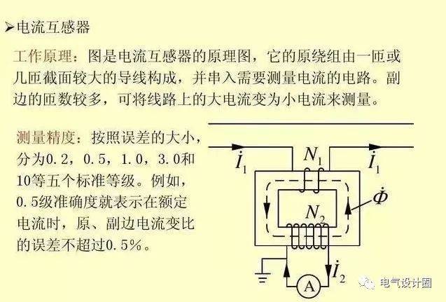 电流互感器的原理和变压器一样,也是依据电磁感应原理将一次侧大电流