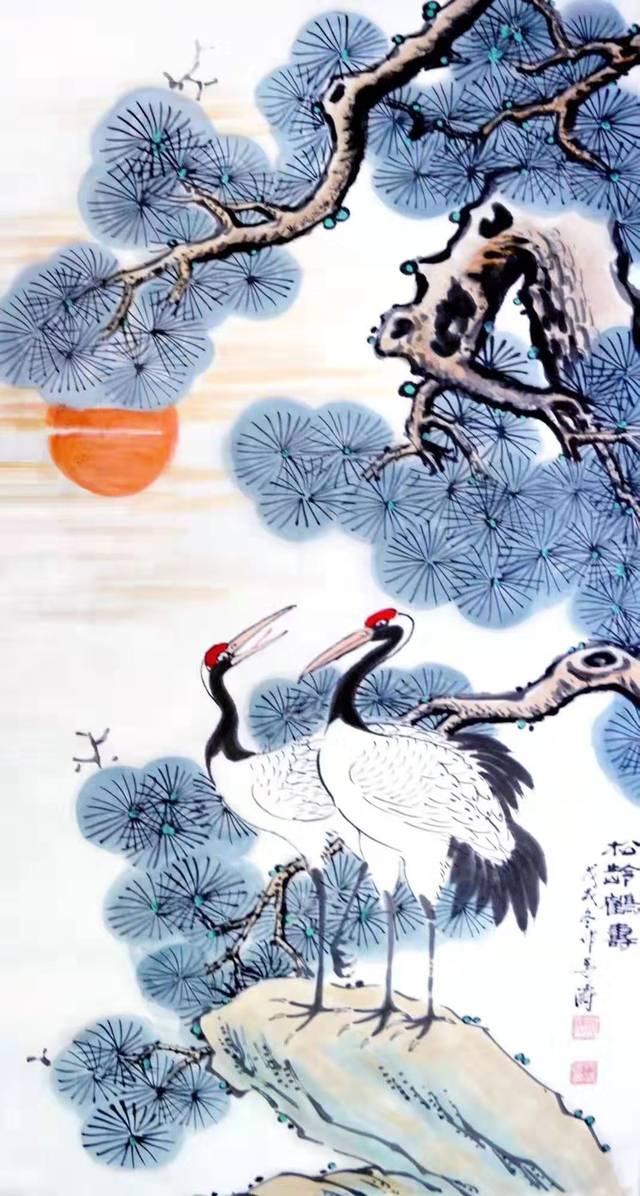 中国画鹤第一人著名画家马涛