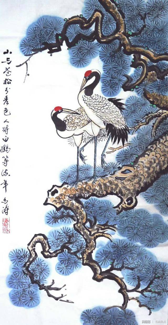 中国画鹤第一人—著名画家马涛