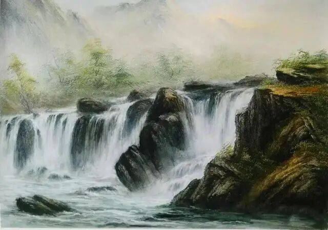 中国的油画山水画——刀笔油画