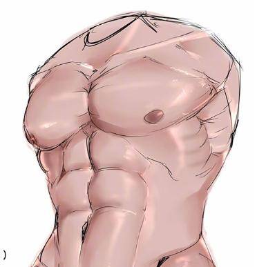 教你男性腹部与女性腹部的绘画技巧