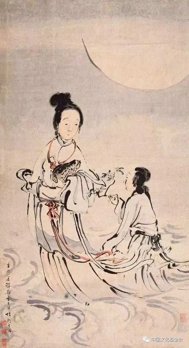 清 高其佩 《 嫦娥》