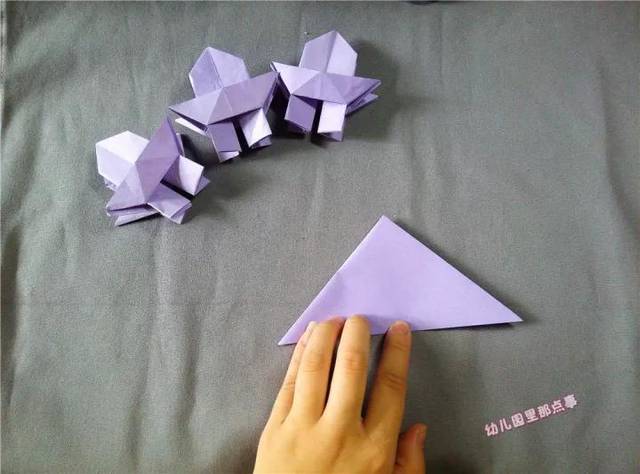 幼儿园亲子手工折纸diy之宝塔